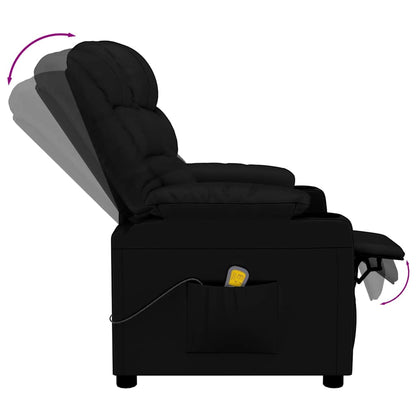 Poltrona Massaggiante Nera in Similpelle | homemem39