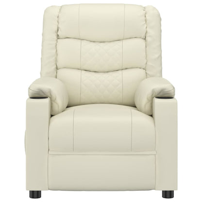Poltrona Massaggiante Crema in Similpelle - homemem39