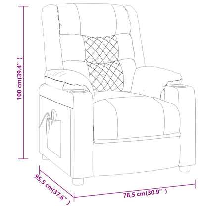 Poltrona Massaggiante Crema in Similpelle - homemem39