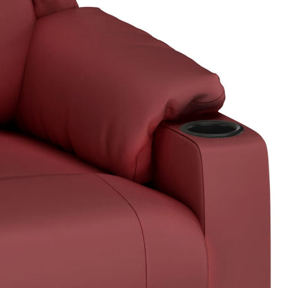 Poltrona Massaggiante Rosso Vino in Similpelle - homemem39