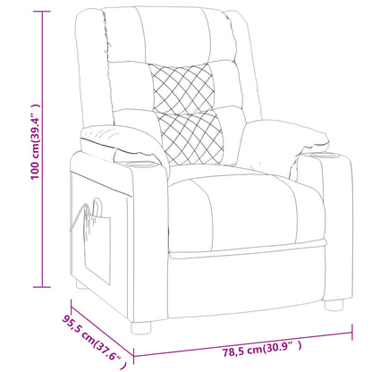 Poltrona Massaggiante Rosso Vino in Similpelle - homemem39