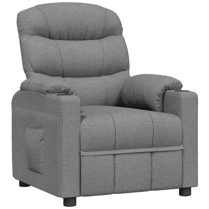 Poltrona Reclinabile in Tessuto Grigio Chiaro | homemem39