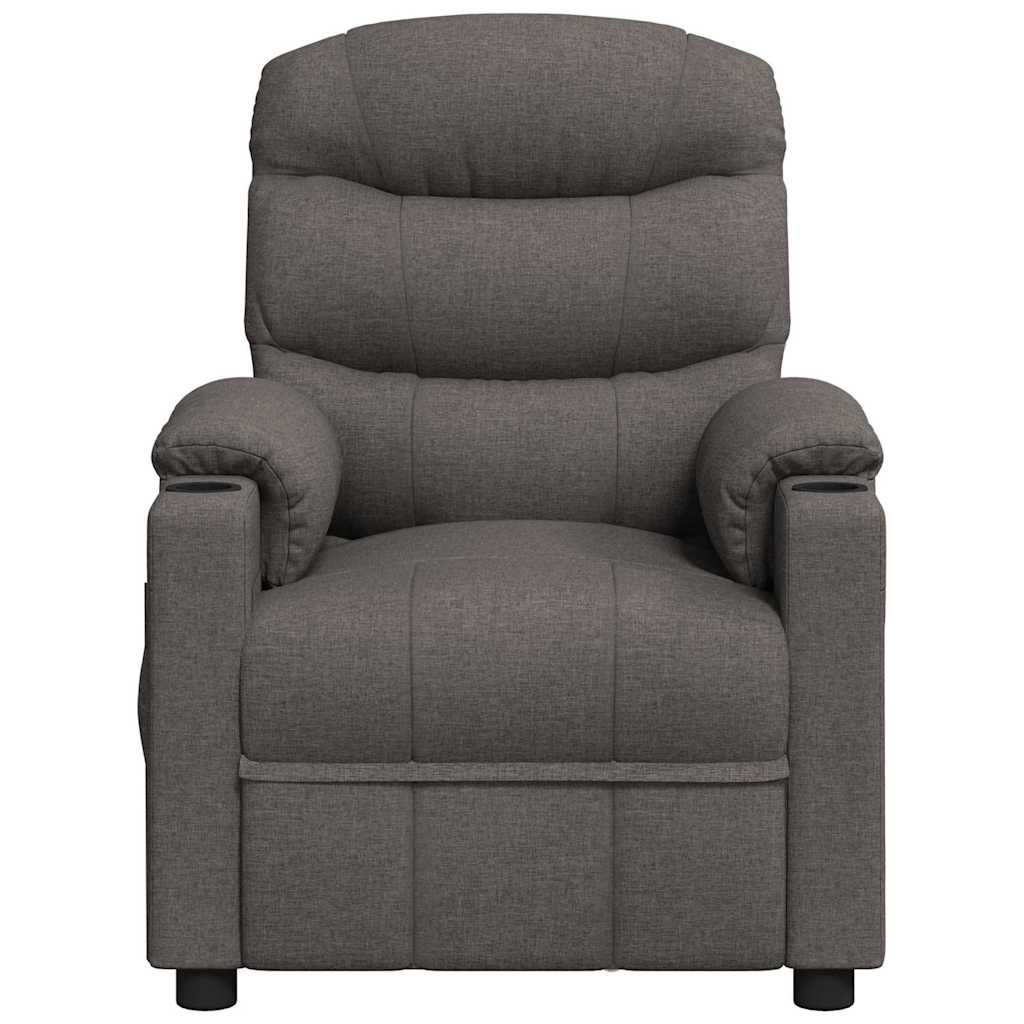 Poltrona Reclinabile in Tessuto Grigio Scuro