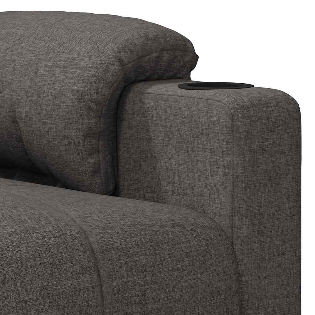 Poltrona Reclinabile in Tessuto Grigio Scuro