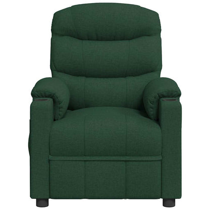 Poltrona Massaggiante Verde Scuro in Tessuto