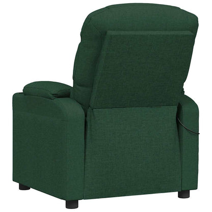 Poltrona Massaggiante Verde Scuro in Tessuto