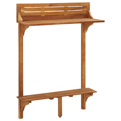 Set da Bar per Balcone 3 pz in Legno Massello di Acacia | homemem39