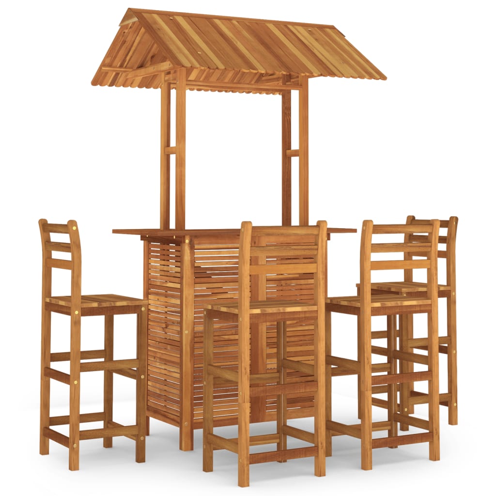 Set da Bar per Giardino 5 pz in Legno Massello di Acacia | homemem39