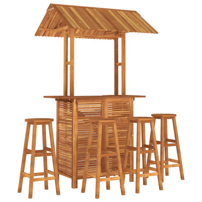 Set da Bar per Giardino 5 pz in Legno Massello di Acacia | homemem39