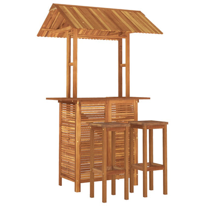 Set da Bar per Giardino 3 pz in Legno Massello di Acacia | homemem39