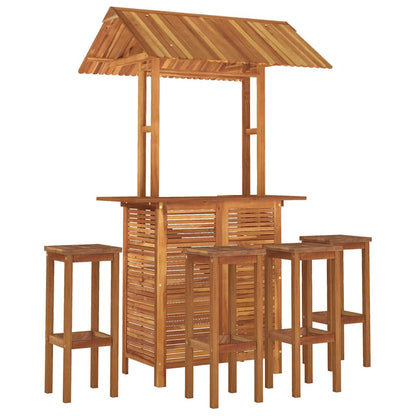 Set da Bar per Giardino 5 pz in Legno Massello di Acacia | homemem39