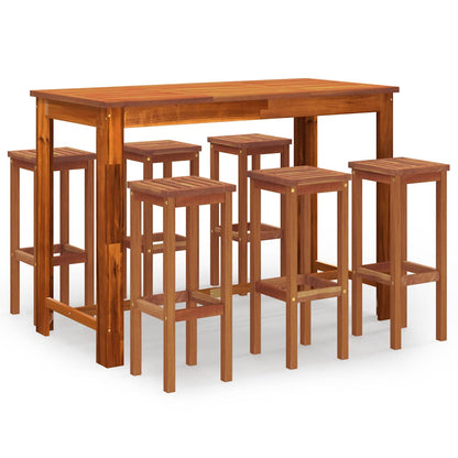 Set da Bar da Giardino 7 pz in Legno Massello di Acacia | homemem39