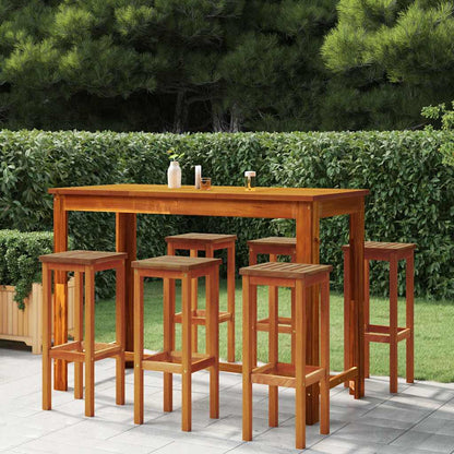 Set da Bar da Giardino 7 pz in Legno Massello di Acacia | homemem39