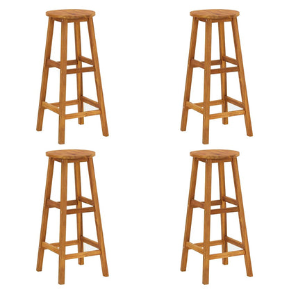 Set da Bar per Giardino 9 pz in Legno Massello di Acacia