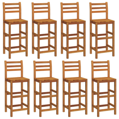 Set da Bar per Giardino 9 pz in Legno Massello di Acacia | homemem39