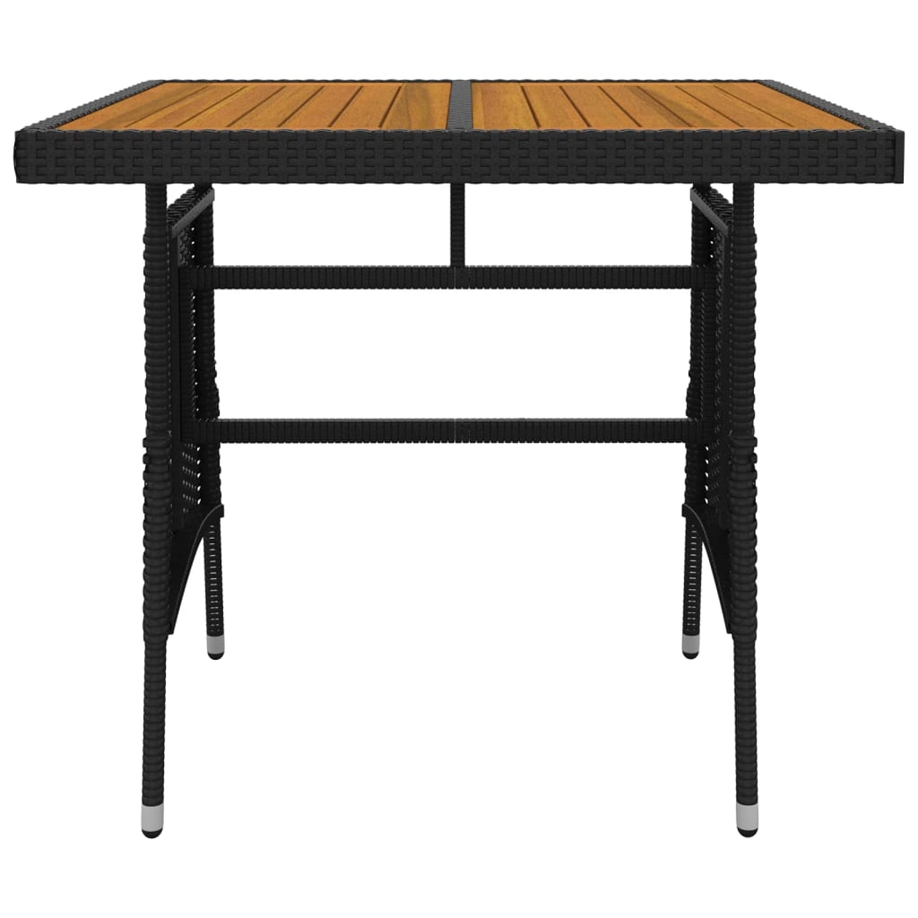 Set da Pranzo per Giardino 3 pz in Polyrattan Nero | homemem39