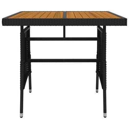 Set da Pranzo per Giardino 3 pz in Polyrattan Nero | homemem39