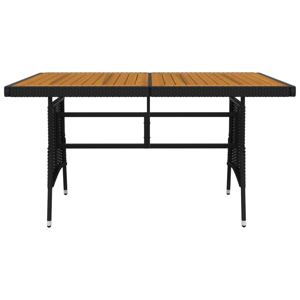 Set da Pranzo per Esterni 5 pz in Polyrattan Nero | homemem39
