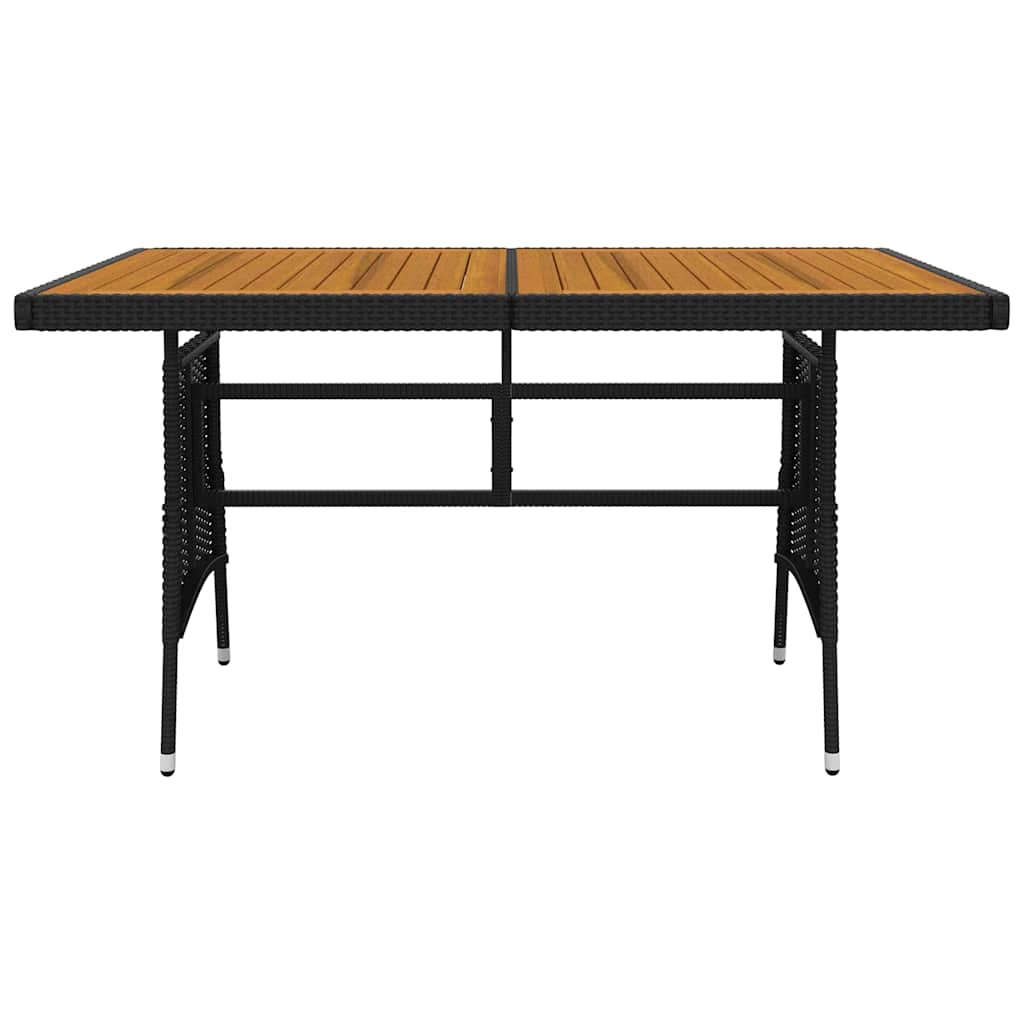 Set da Pranzo per Esterni 7 pz in Polyrattan Nero | homemem39