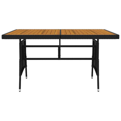 Set da Pranzo per Esterni 7 pz in Polyrattan Nero | homemem39