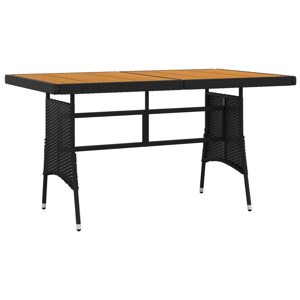 Set da Pranzo per Esterni 5 pz in Polyrattan Nero | homemem39