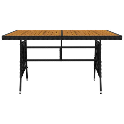 Set da Pranzo per Esterni 5 pz in Polyrattan Nero | homemem39