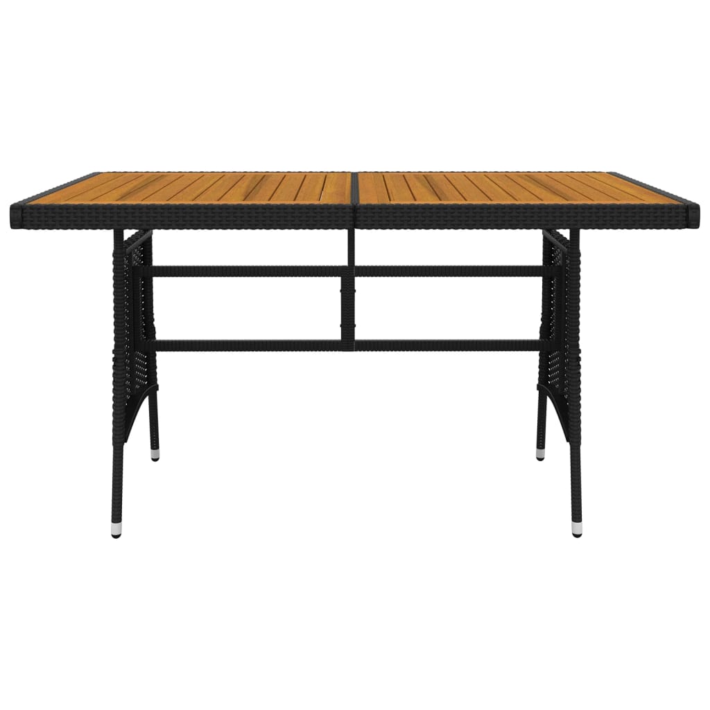 Set da Pranzo per Esterni 5 pz in Polyrattan Nero - homemem39