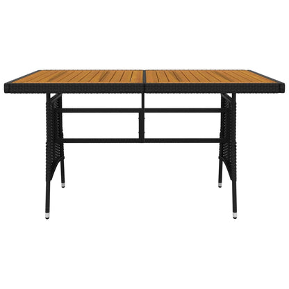 Set da Pranzo per Esterni 7 pz in Polyrattan Nero - homemem39