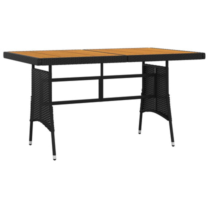 Set da Pranzo per Esterni 7 pz in Polyrattan Nero | homemem39