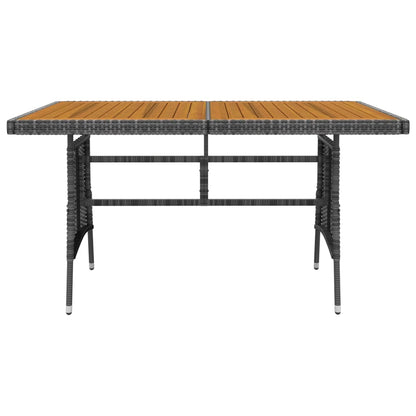 Set da Pranzo per Esterni 7 pz in Polyrattan Grigio | homemem39