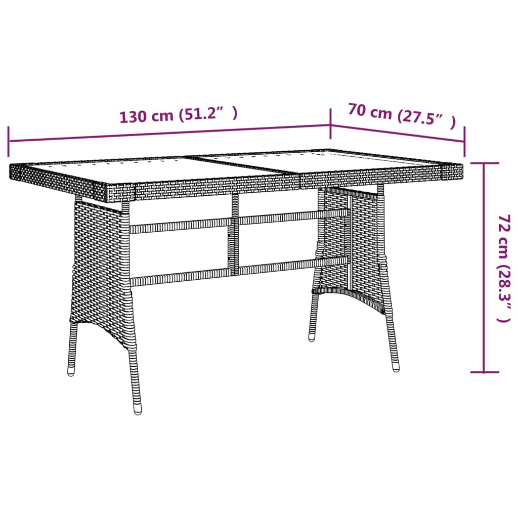 Set da Pranzo per Esterni 5 pz in Polyrattan Grigio | homemem39