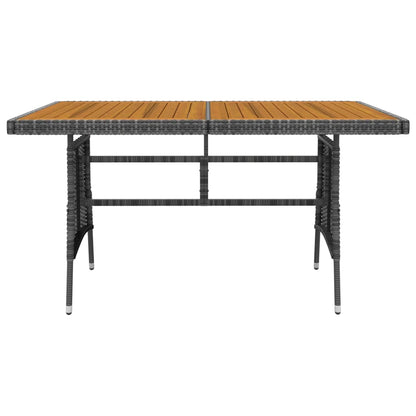 Set da Pranzo per Esterni 7 pz in Polyrattan Grigio | homemem39