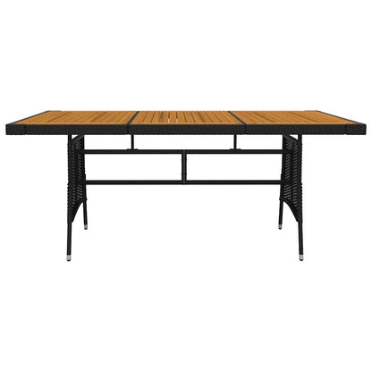 Set da Pranzo per Esterni 7 pz in Polyrattan Nero | homemem39
