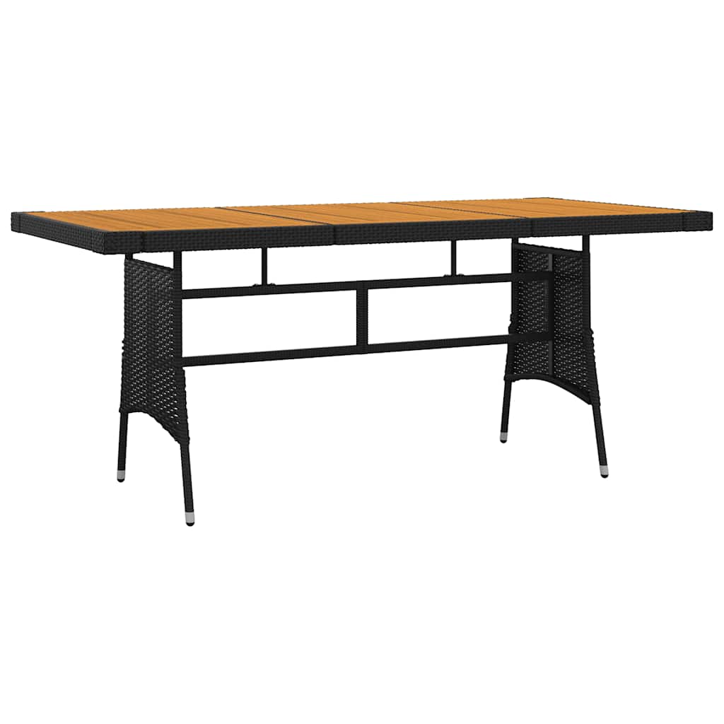 Set da Pranzo per Esterni 9 pz in Polyrattan Nero | homemem39