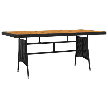 Set da Pranzo per Esterni 9 pz in Polyrattan Nero | homemem39