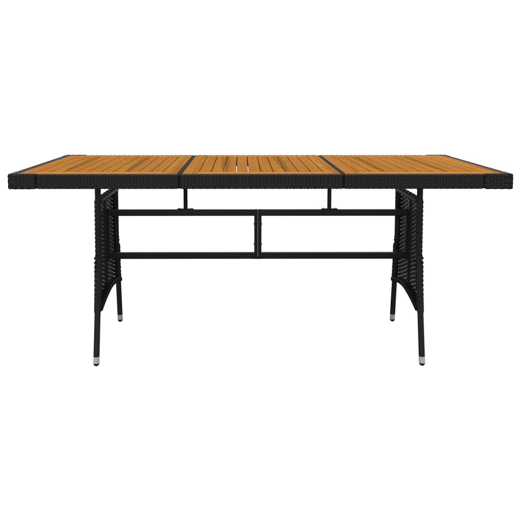 Set da Pranzo per Esterni 9 pz in Polyrattan Nero | homemem39