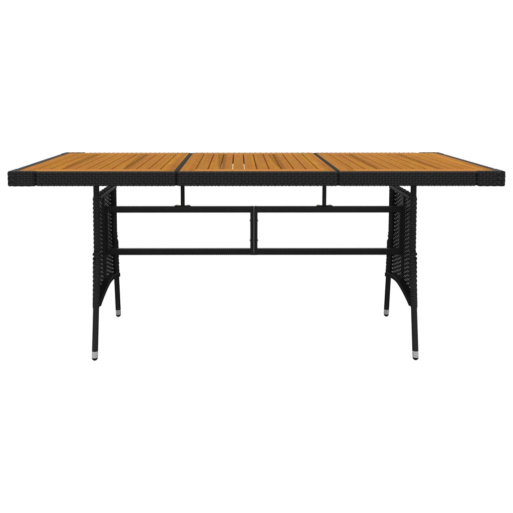 Set da Pranzo per Esterni 9 pz in Polyrattan Nero - homemem39