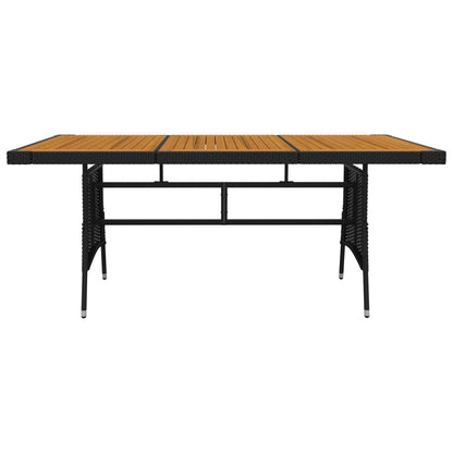 Set da Pranzo per Esterni 9 pz in Polyrattan Nero - homemem39