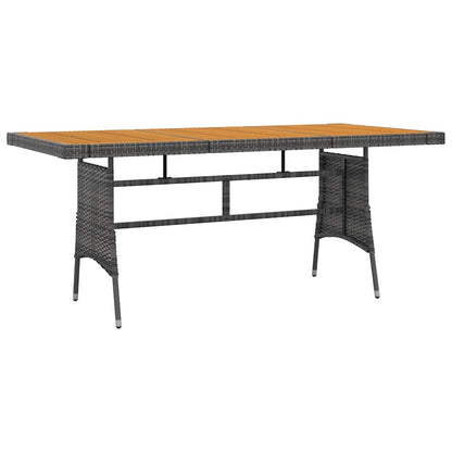 Set da Pranzo per Esterni 7 pz in Polyrattan Grigio | homemem39