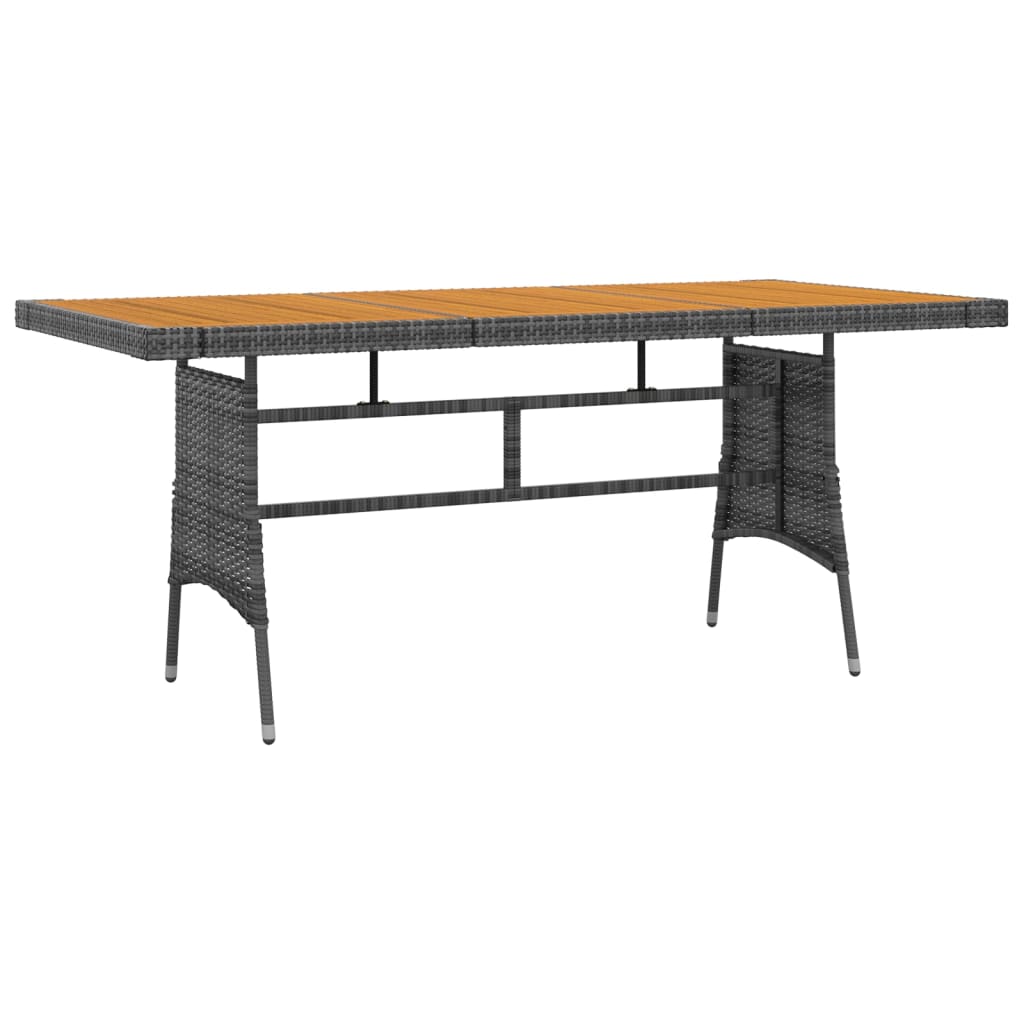 Set da Pranzo per Esterni 9 pz in Polyrattan Grigio - homemem39