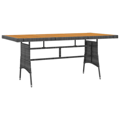 Set da Pranzo per Esterni 9 pz in Polyrattan Grigio - homemem39