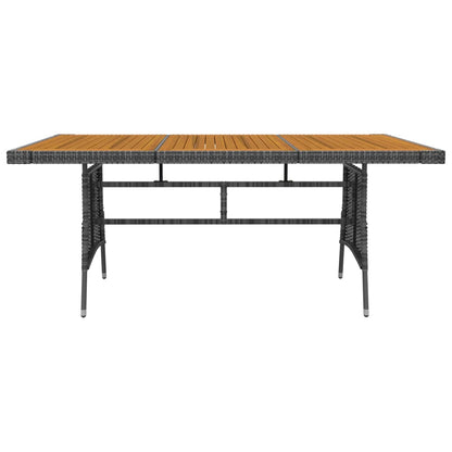 Set da Pranzo per Esterni 9 pz in Polyrattan Grigio - homemem39