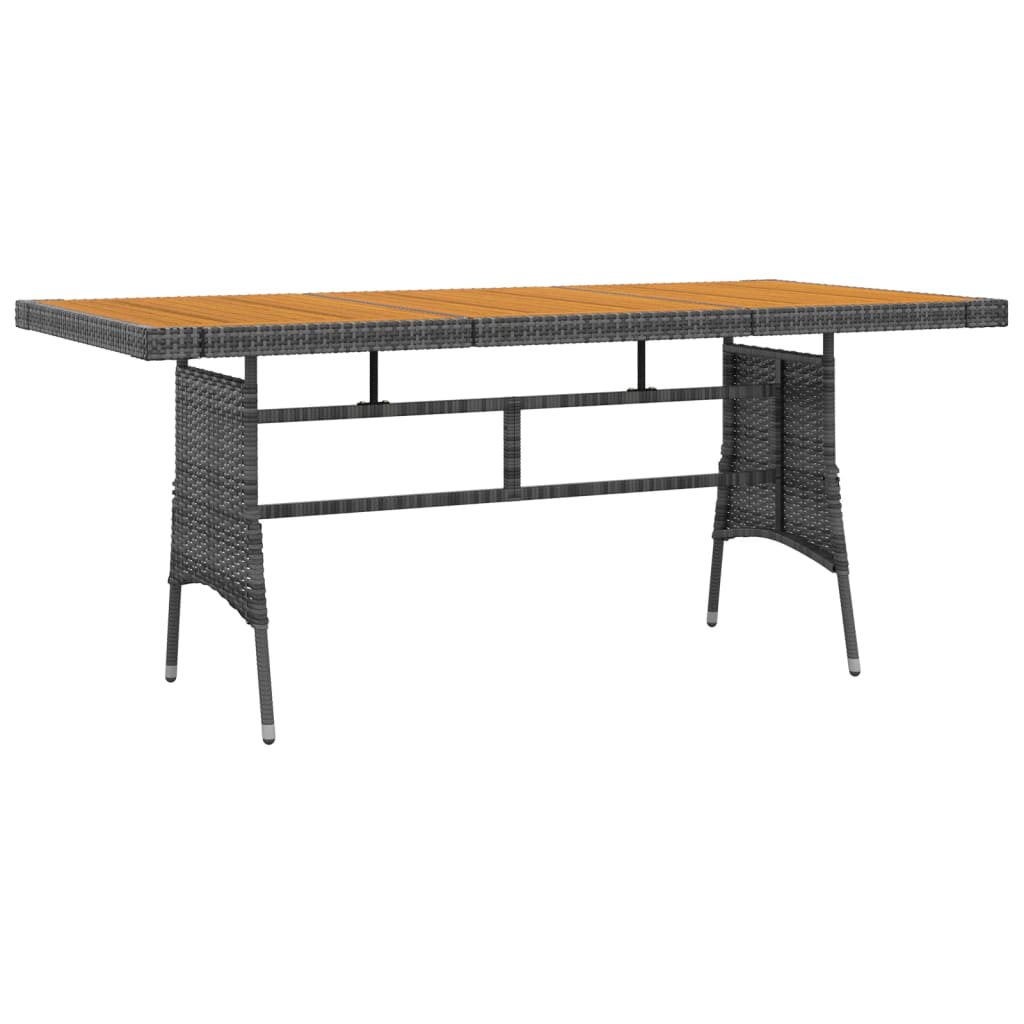 Set da Pranzo per Esterni 7 pz in Polyrattan Grigio | homemem39