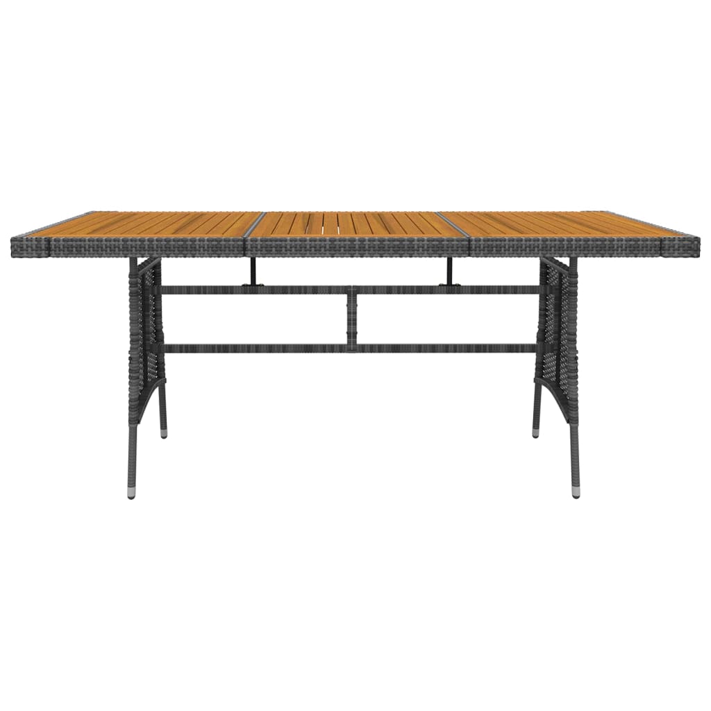 Set da Pranzo per Esterni 7 pz in Polyrattan Grigio | homemem39