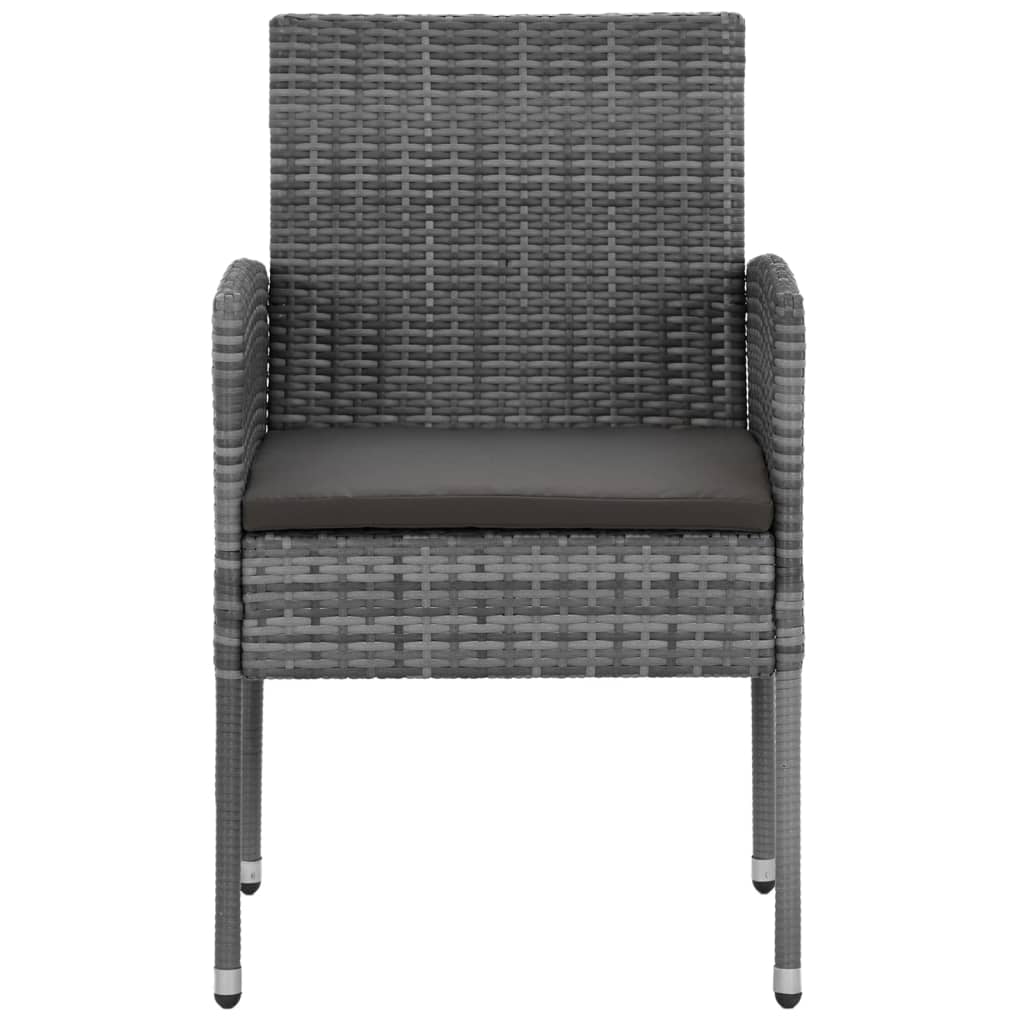 Set da Pranzo per Esterni 9 pz in Polyrattan Grigio | homemem39