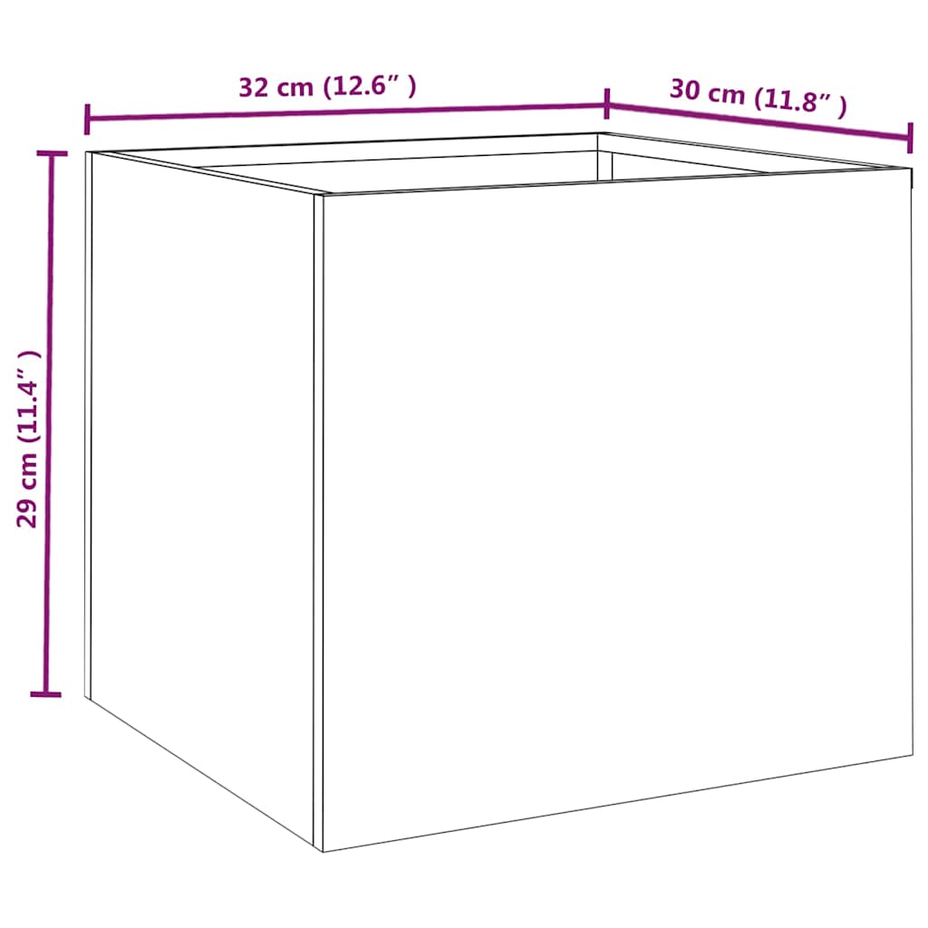 Fioriera 32x30x29 cm Acciaio Corten | homemem39