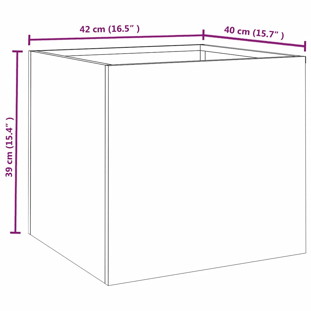 Fioriera 42x40x39 cm Acciaio Corten | homemem39