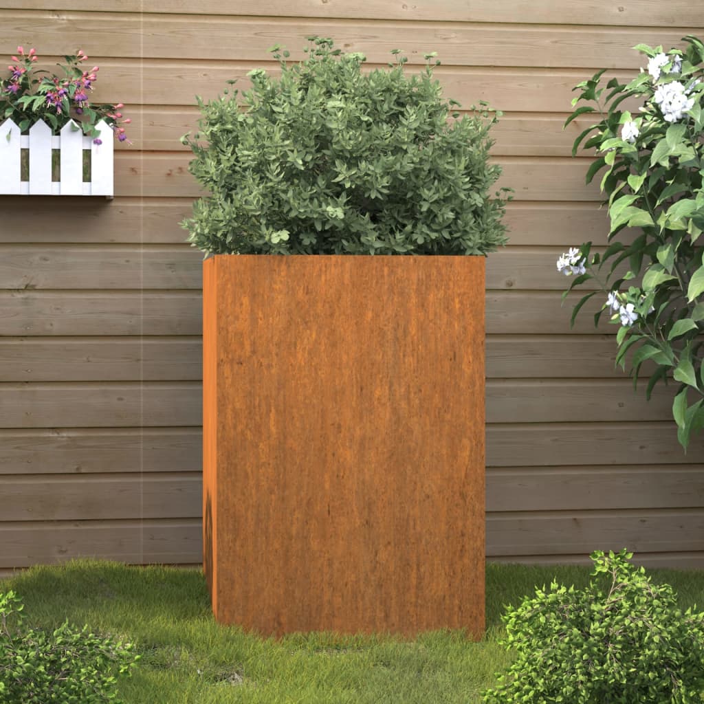 Fioriera 42x38x75 cm Acciaio Corten - homemem39