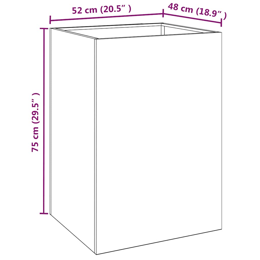 Fioriera 52x48x75 cm Acciaio Corten | homemem39