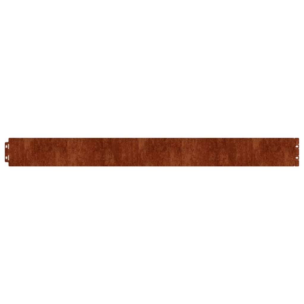 Bordure per Prato 10 pz 10x103 cm Flessibili in Acciaio Corten | homemem39